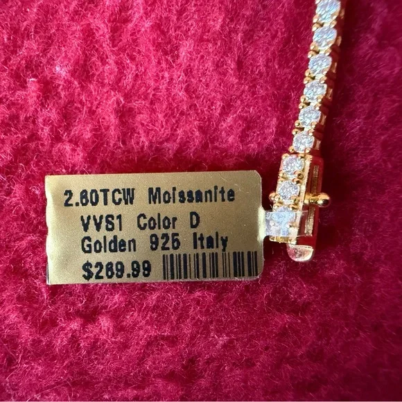 Elegant Gold Moissanite Tennis Bracelet